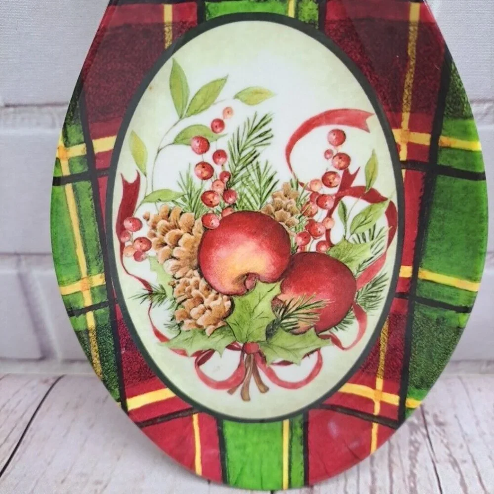 Keller Charles Apples Plaid Spoon Rest Design by‎ Susan Winget Melamine 9.5